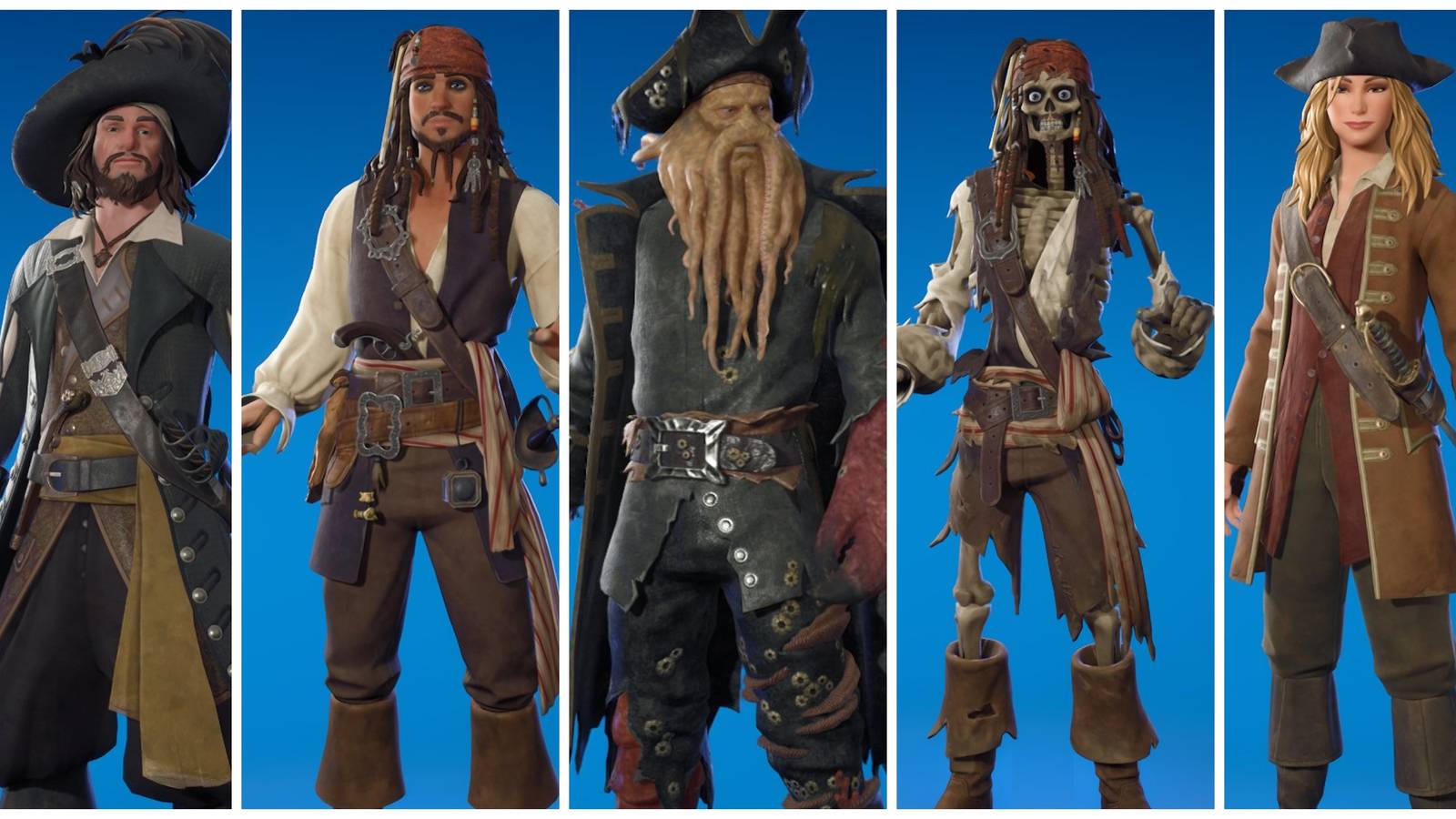 Best Pirates of the Caribbean Skins in Fortnite, Ranked, image size:1600x900