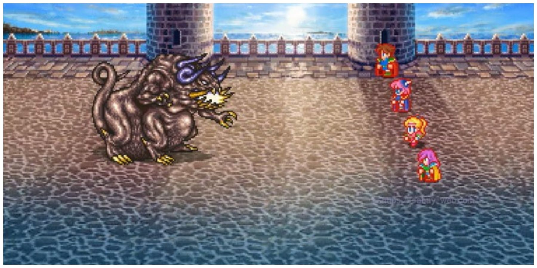 Fighting Twintania in Final Fantasy 5 to get Tinkerbell