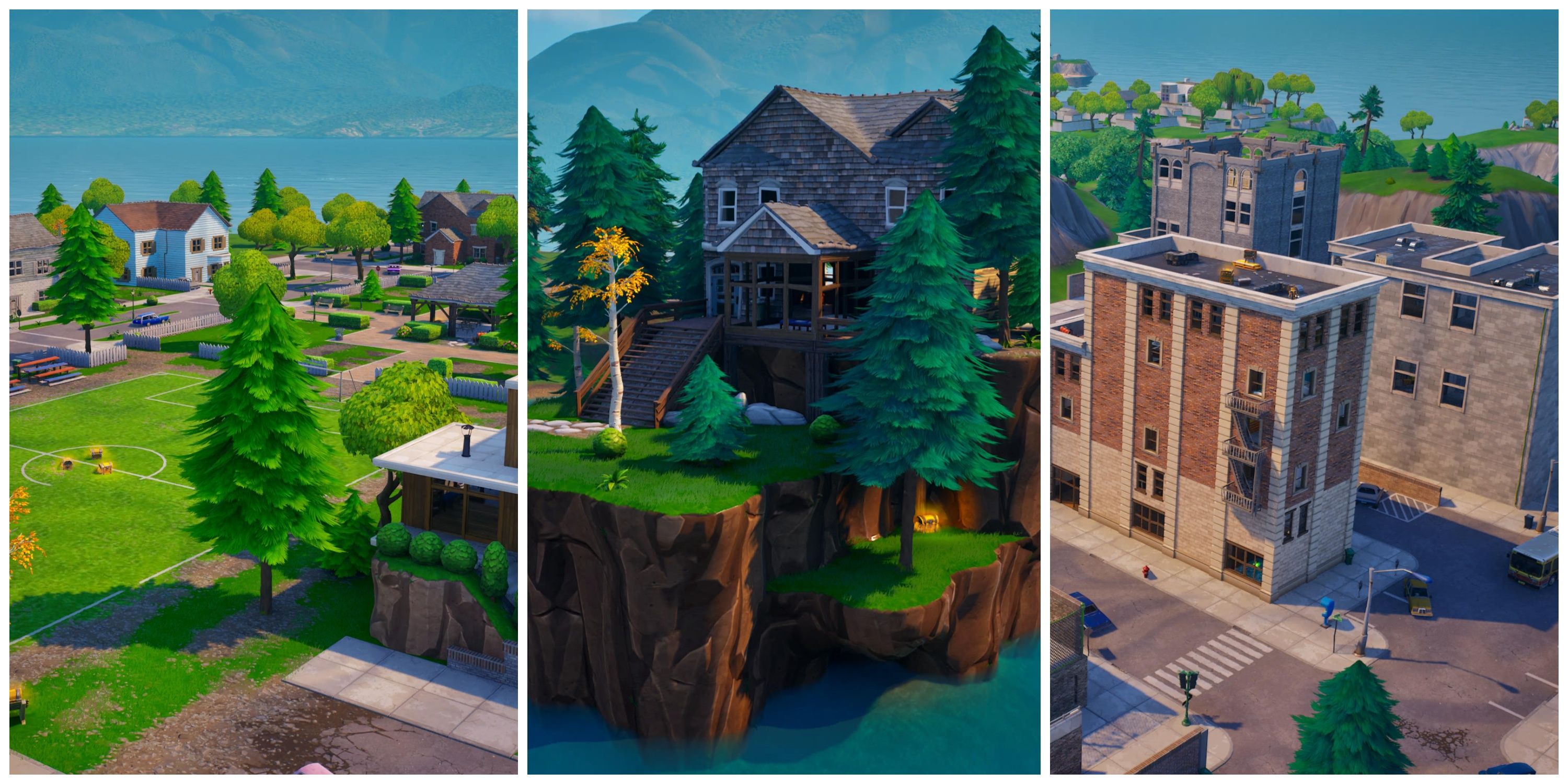 pleasant park, lil loot lake, tilted towers