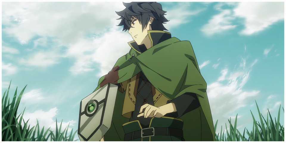 The Rising of The Shield Hero anime main character with default shield