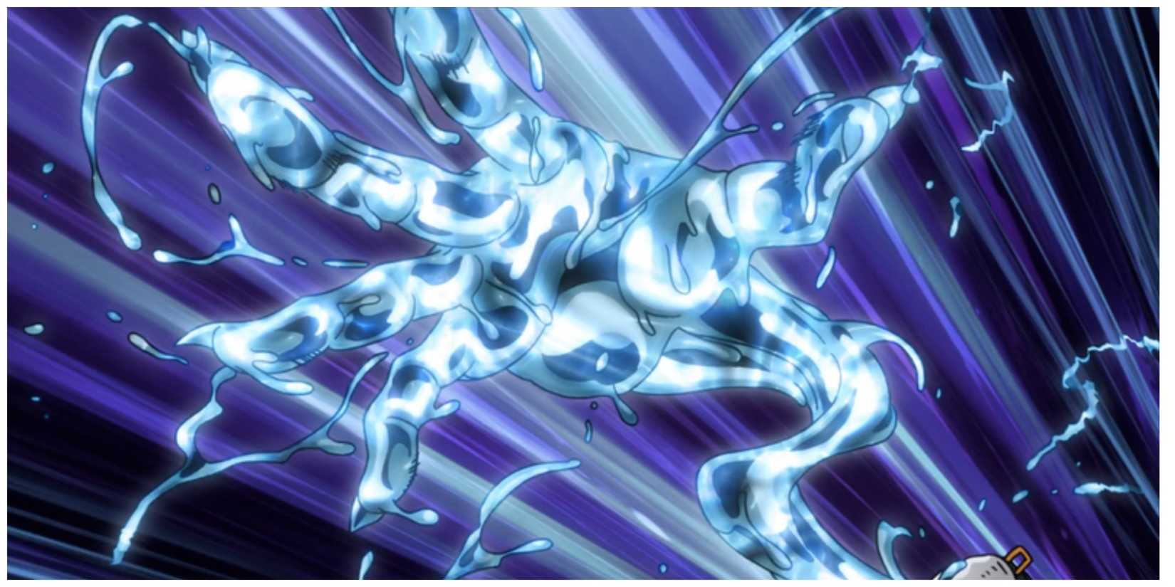 Stardust Crusaders Hand-Shaped Water (Geb) Bursting Out of Canteen