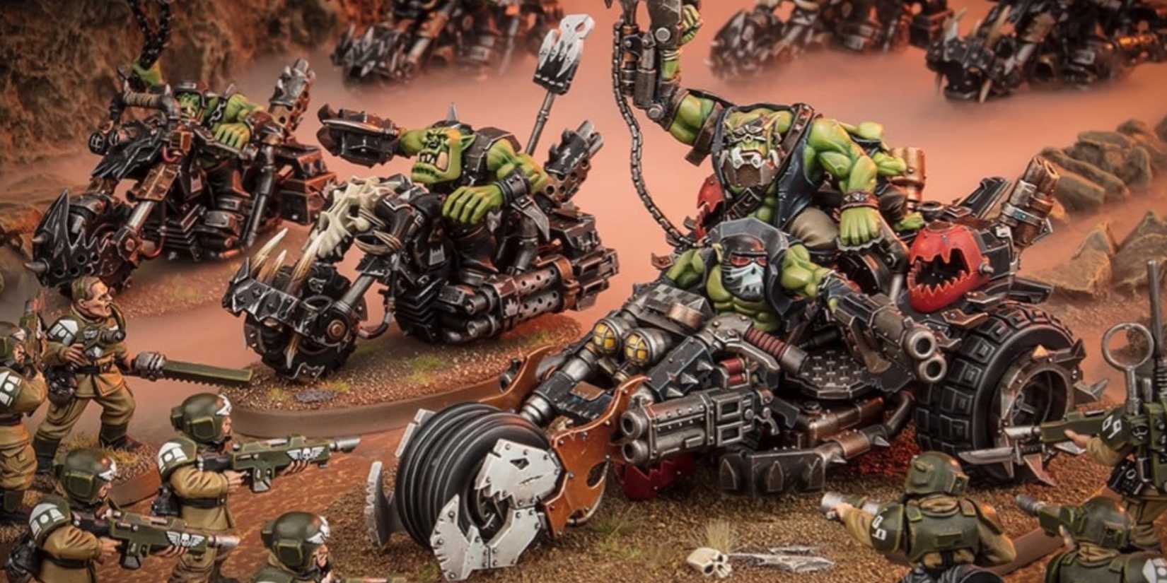 Warhammer 40k: 7 Reasons to play Orks Warhammer 40k models, deffkilla wartrike and warbikers 