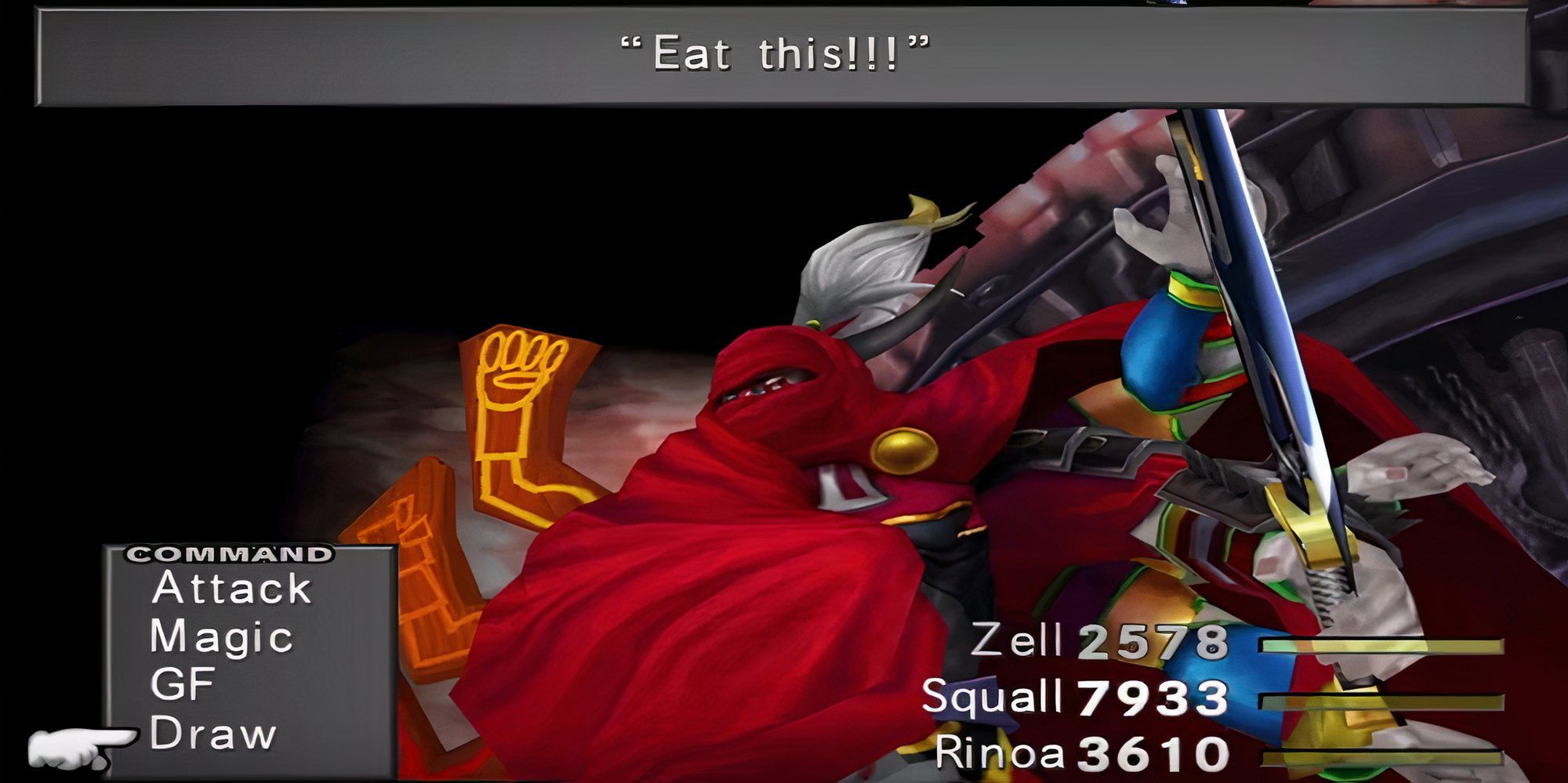 Gilgamesh during battle- Final Fantasy 8