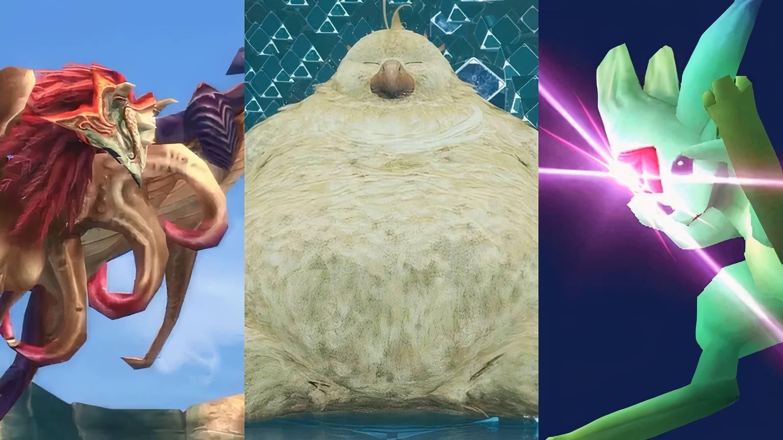 Valefor, Fat Chocobo, and Carbuncle for weakest summons