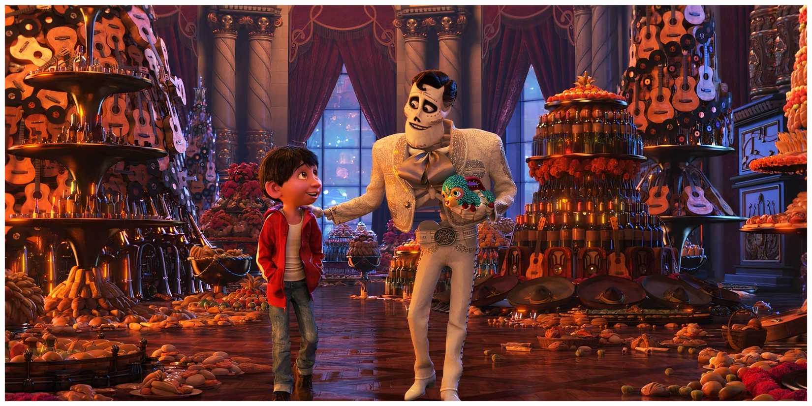 Ernesto de la Cruz showing Miguel around