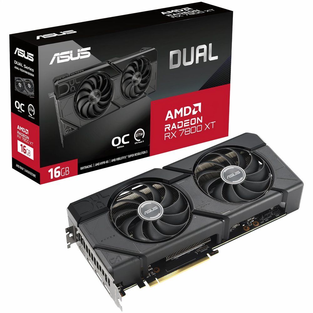 ASUS DUAL RX7800XT O16G GDDR6X gaming GPU