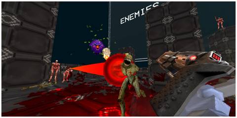 ULTRAKILL - Steam Screenshot (Fighting Enemies With A Handgun)