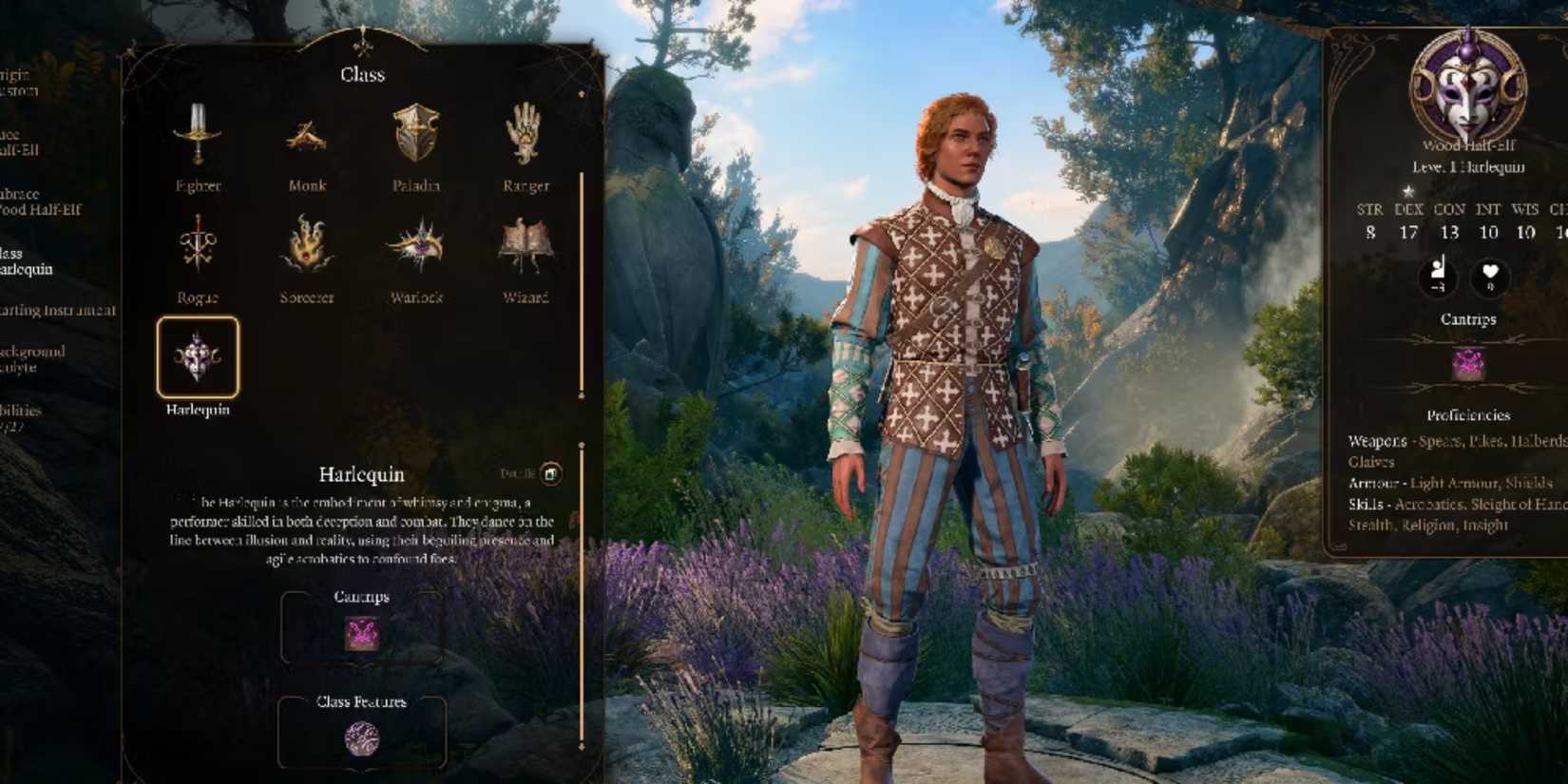 modded subclass Harlequin in baldur's gate 3
