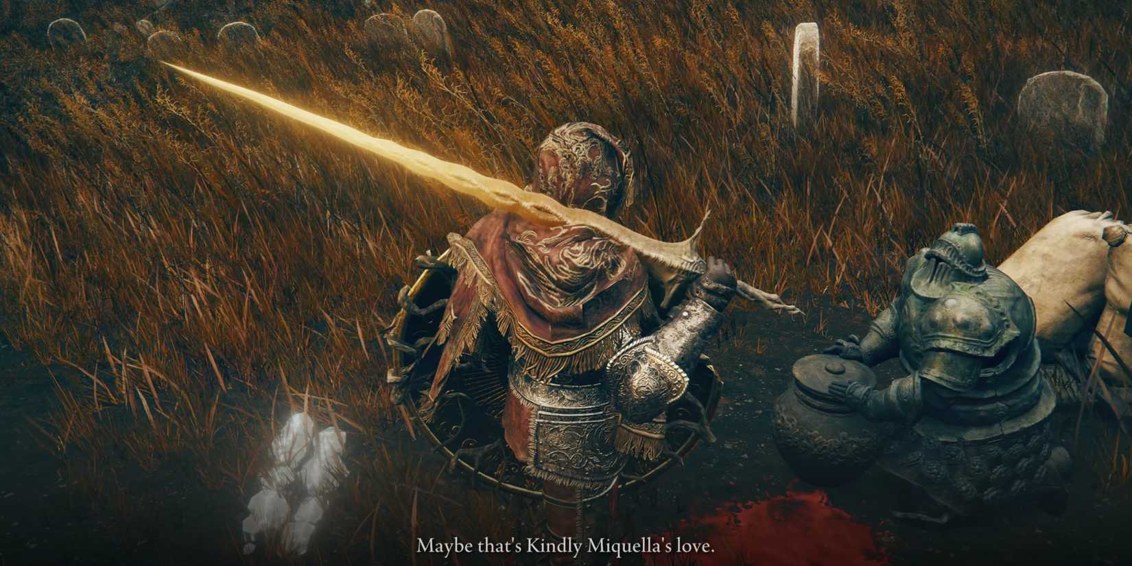 The player character speaking to Moore in Elden Ring: Shadow of the Erdtree.