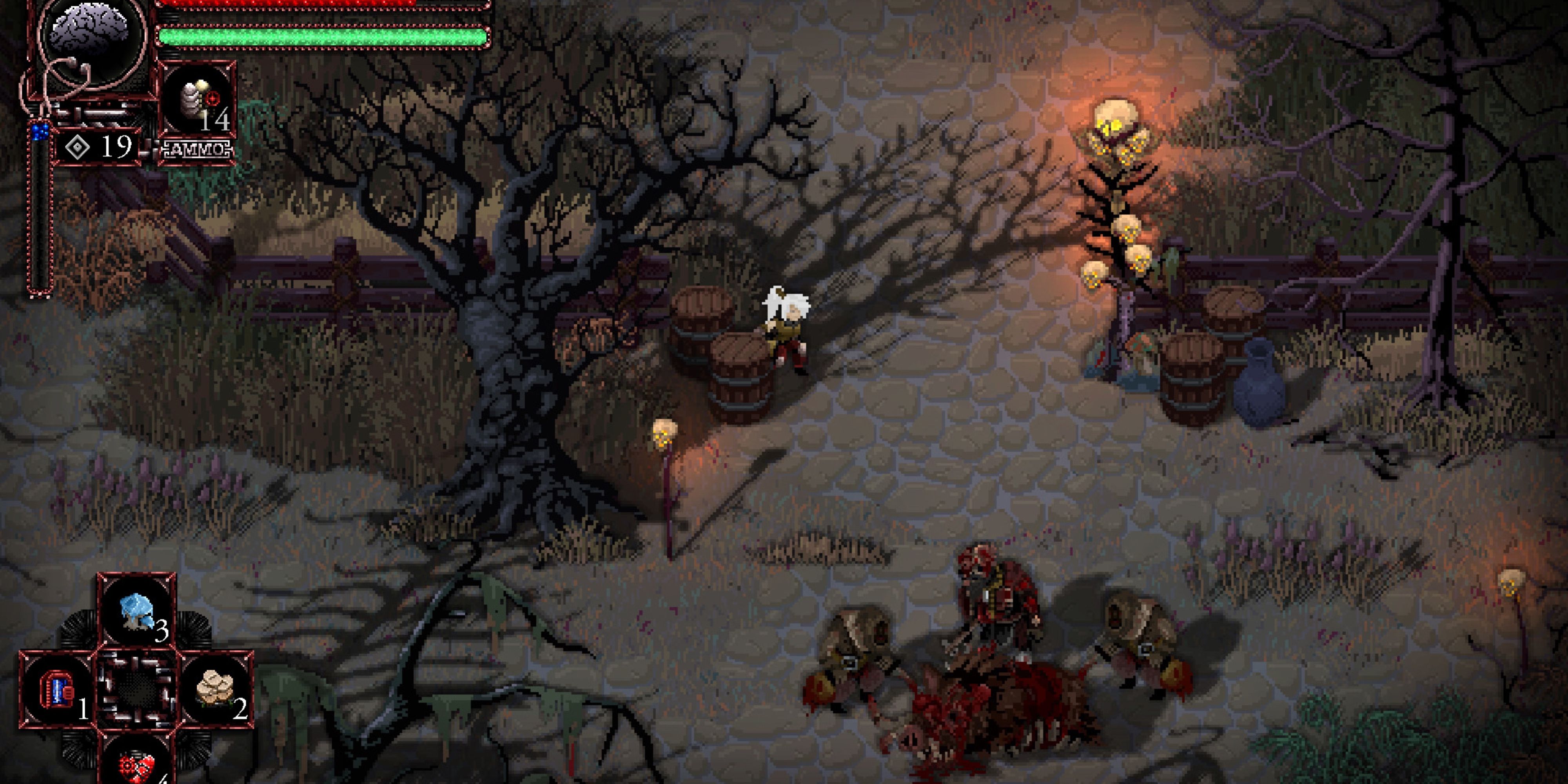 7 Best Isometric Soulslike Games, Ranked Character explores a dark forest with enemies 