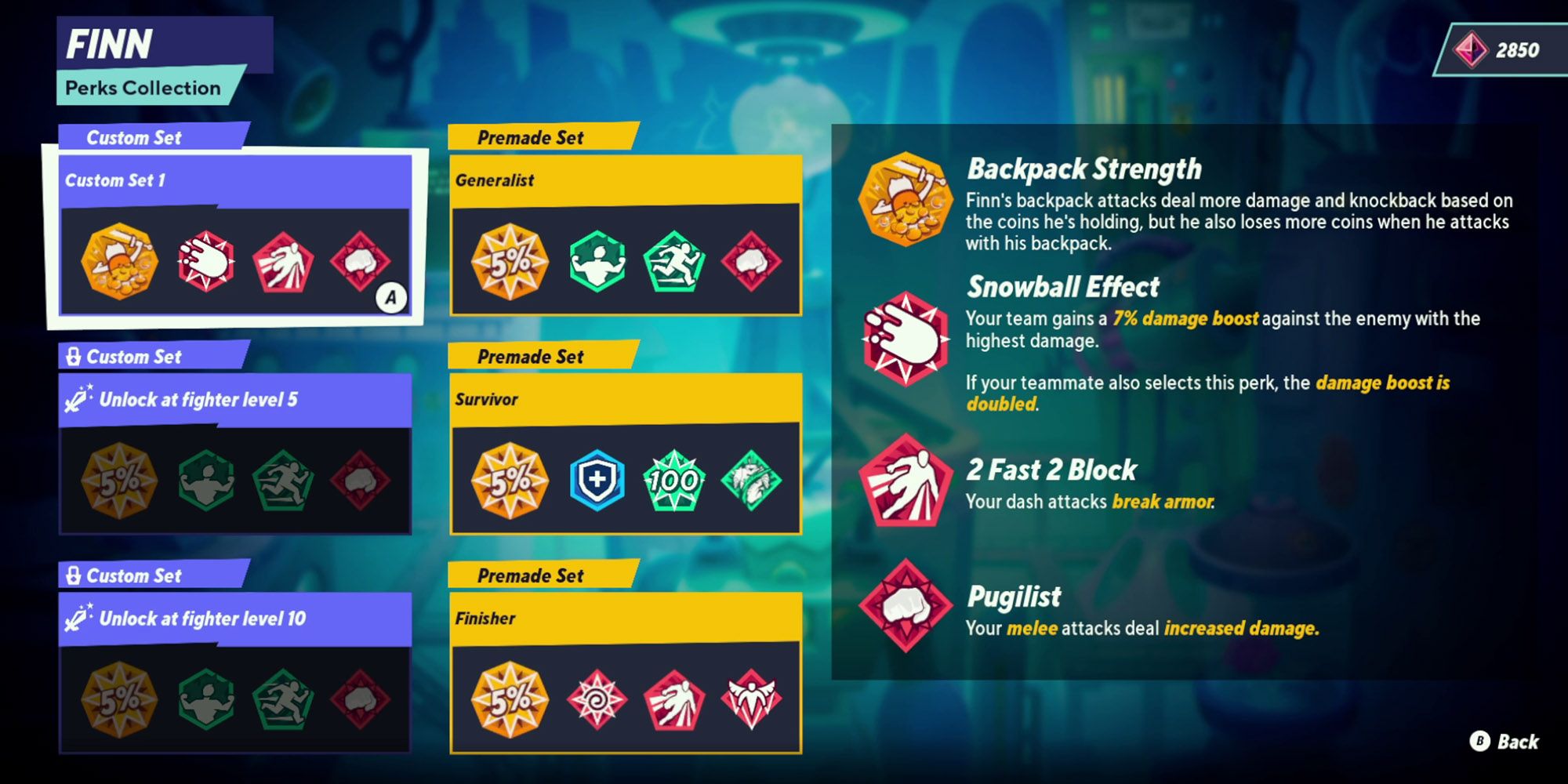 Multiversus - Perk Screen