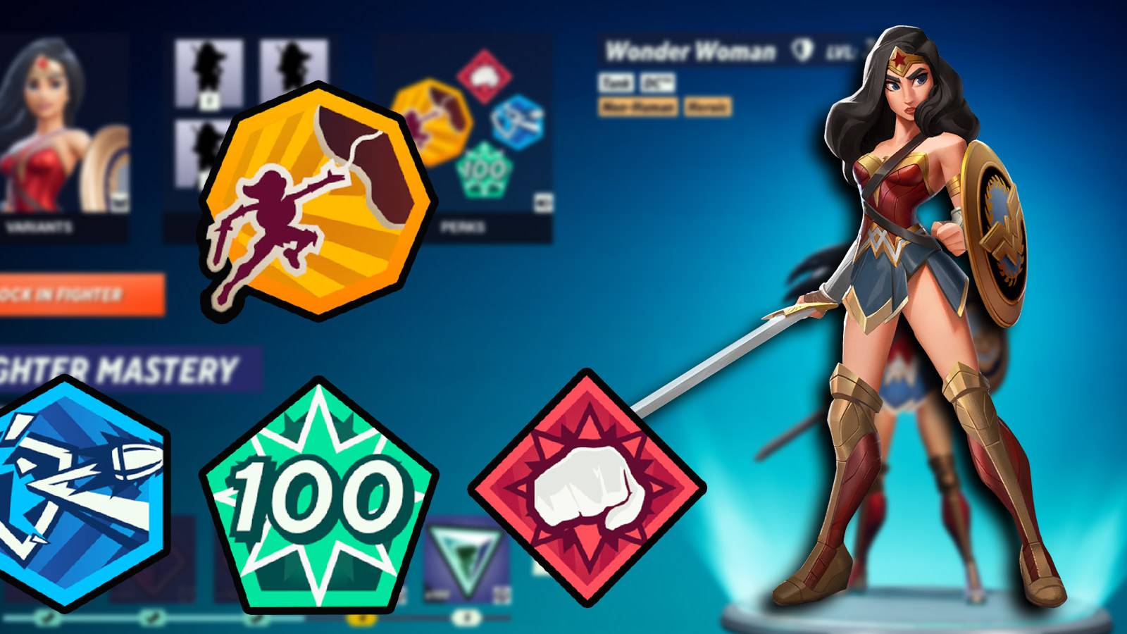 Multiversus - Wonder Woman Best Perks Header Image