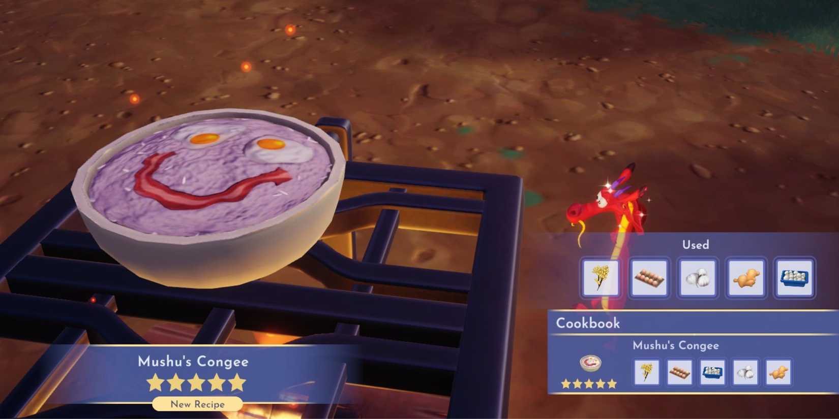 mushu's congee recipe dreamlight valley