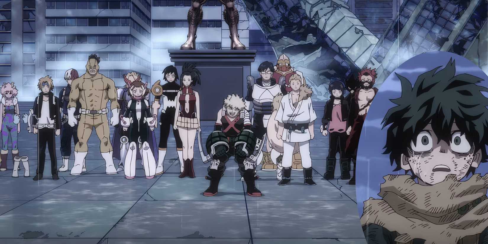 My Hero Academia Deku vs Class A Season 6, episode 23 Izuku and his classmates cropped