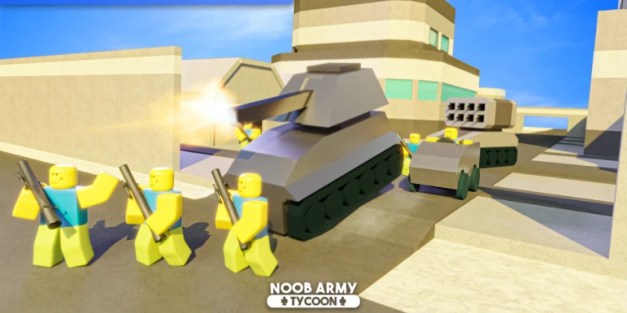 Noob Army Tycoon characters and tanks