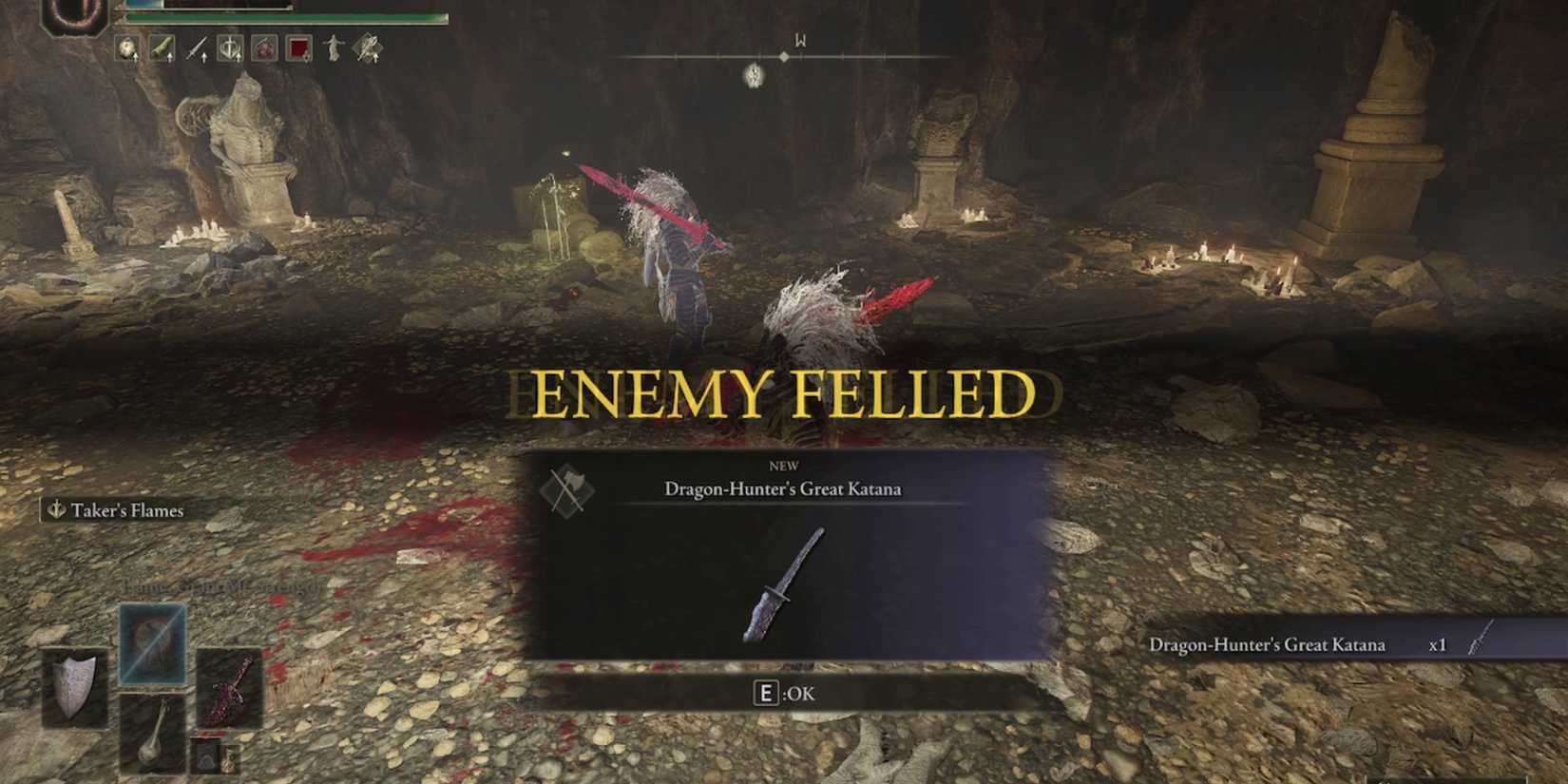 obtainign the dragon hunter's great katana in elden ring shadow of the erdtree