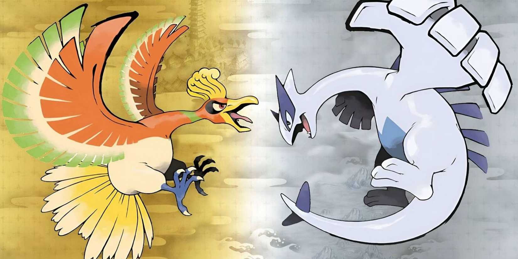 Official art of Ho-oh and Lugia in the covers of Heartgold & Soulsilver.