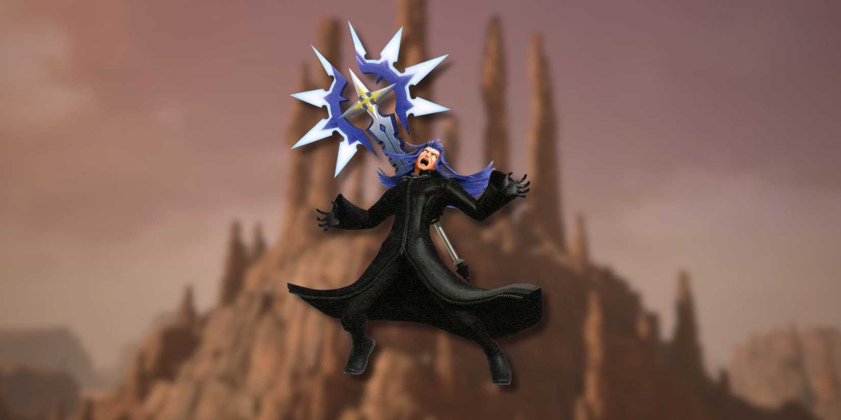 Official render of Saix in his Berserk form, from Kingdom Hearts 3.