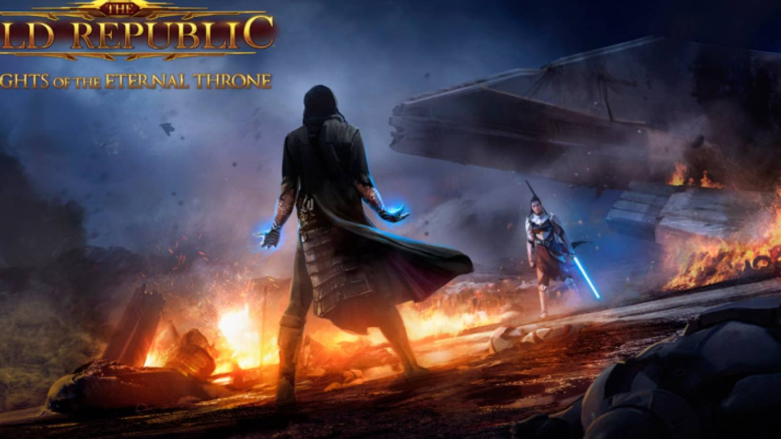 Two Force users face each other in Star Wars: The Old Republic