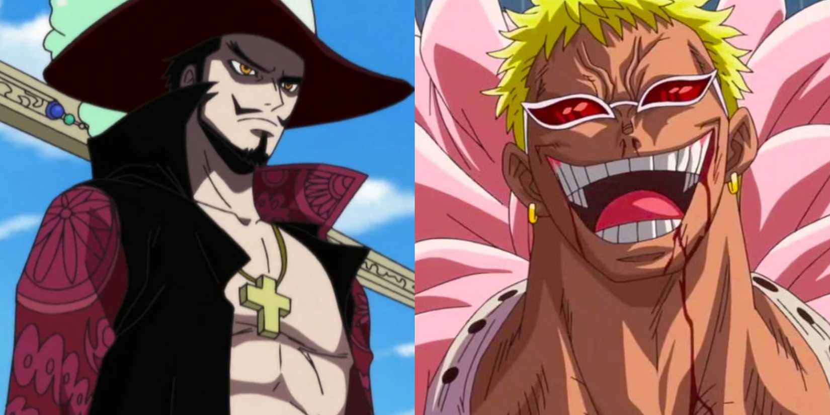 One Piece Donquixote Doflamingo Dracule Mihawk