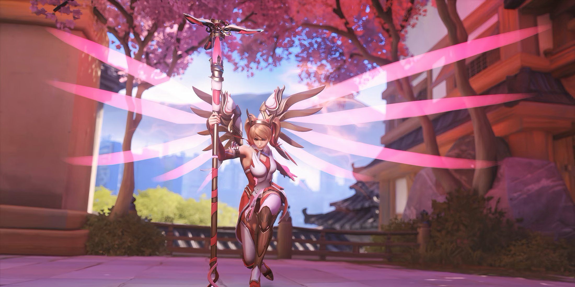 Overwatch 2 Rose Gold Mercy skin breast cancer prevention
