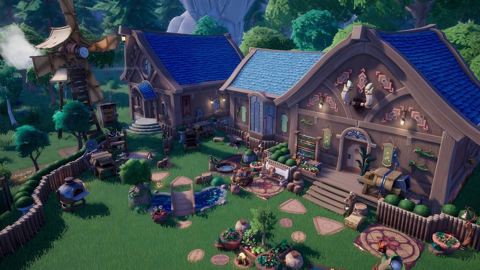 B abig house in cozy game Palia