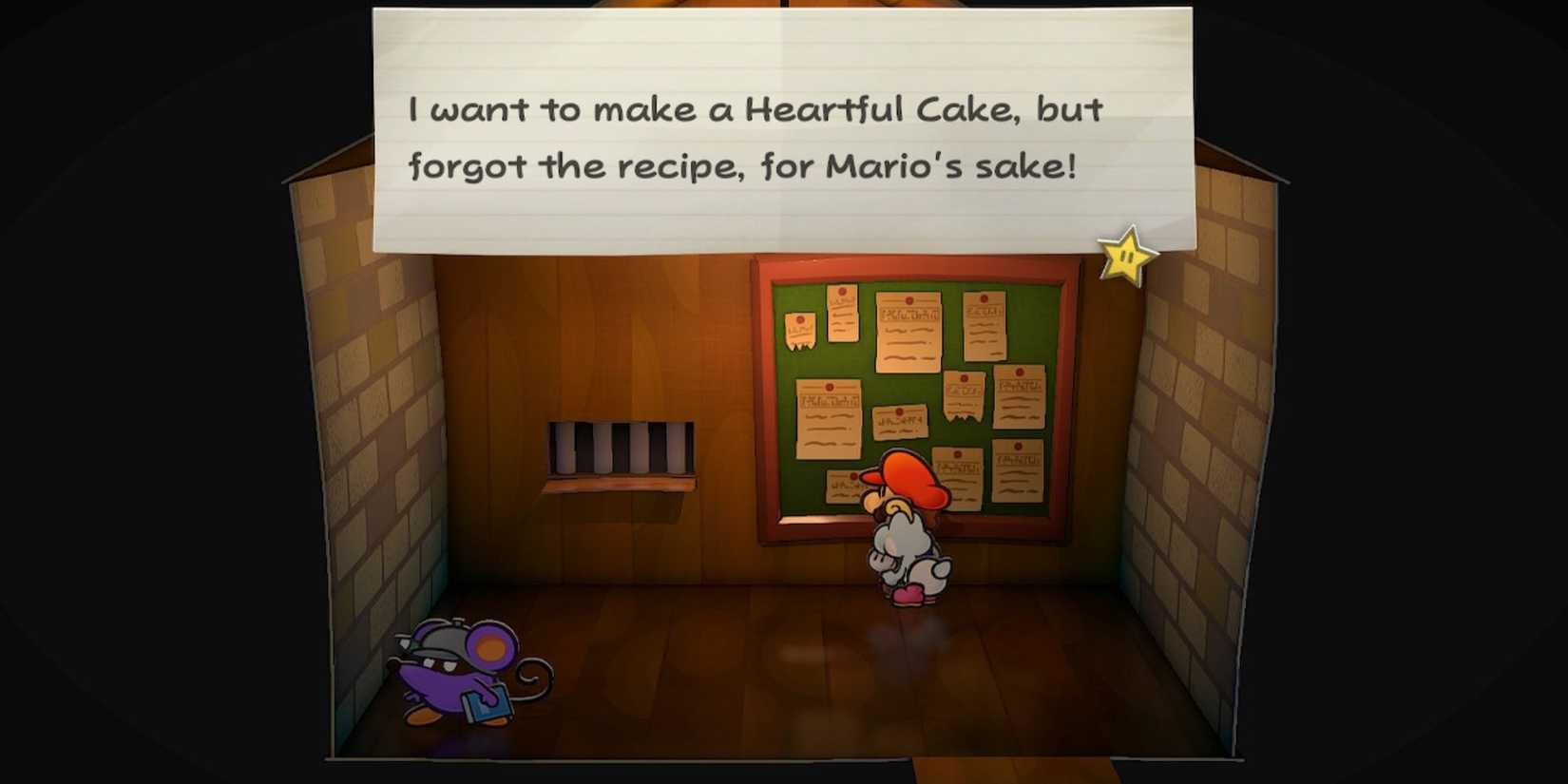 paper mario the thousand year door heartful cake request at the trouble center