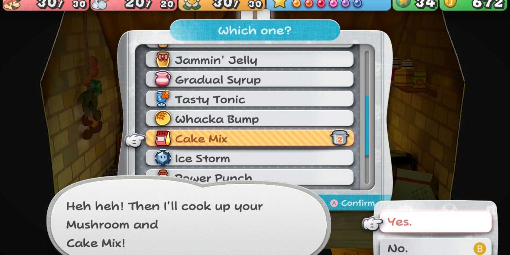 paper mario the thousand year door mushroom cake recipe