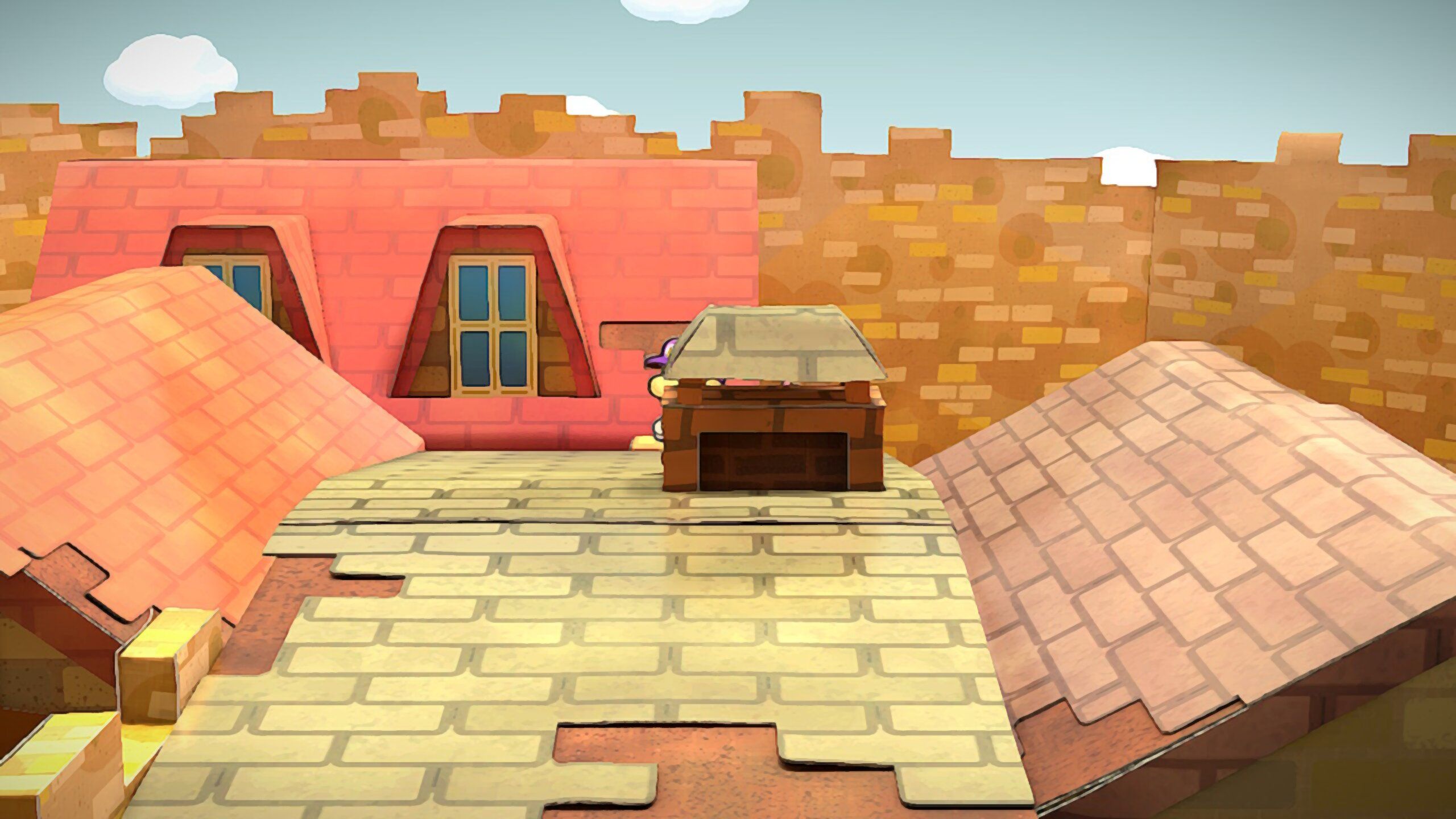 Image of the location of a star piece hidden on Bobbery's rooftop in Paper Mario TTYD