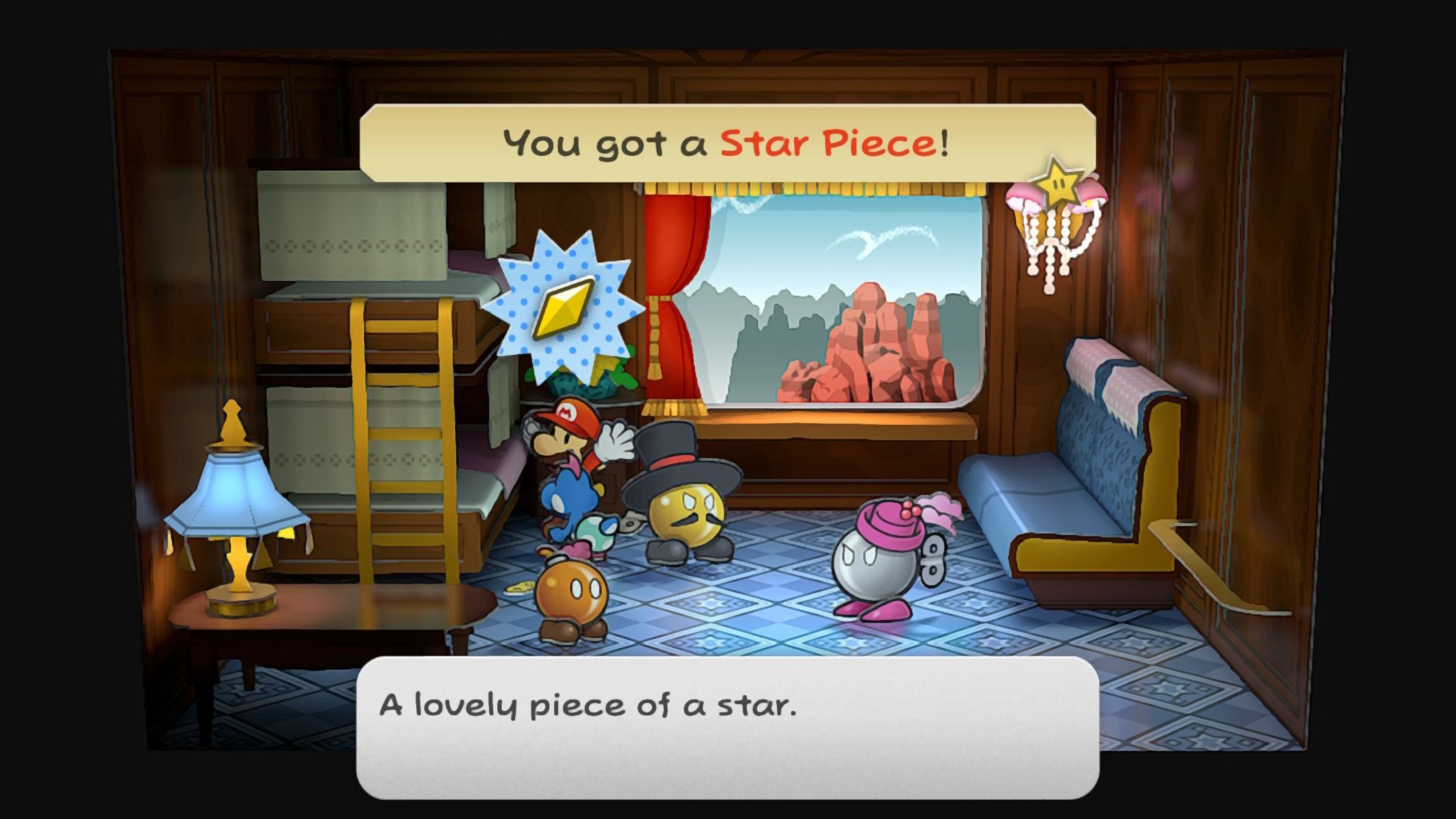 Image of the star piece found in cabin 008 in Paper Mario TTYD
