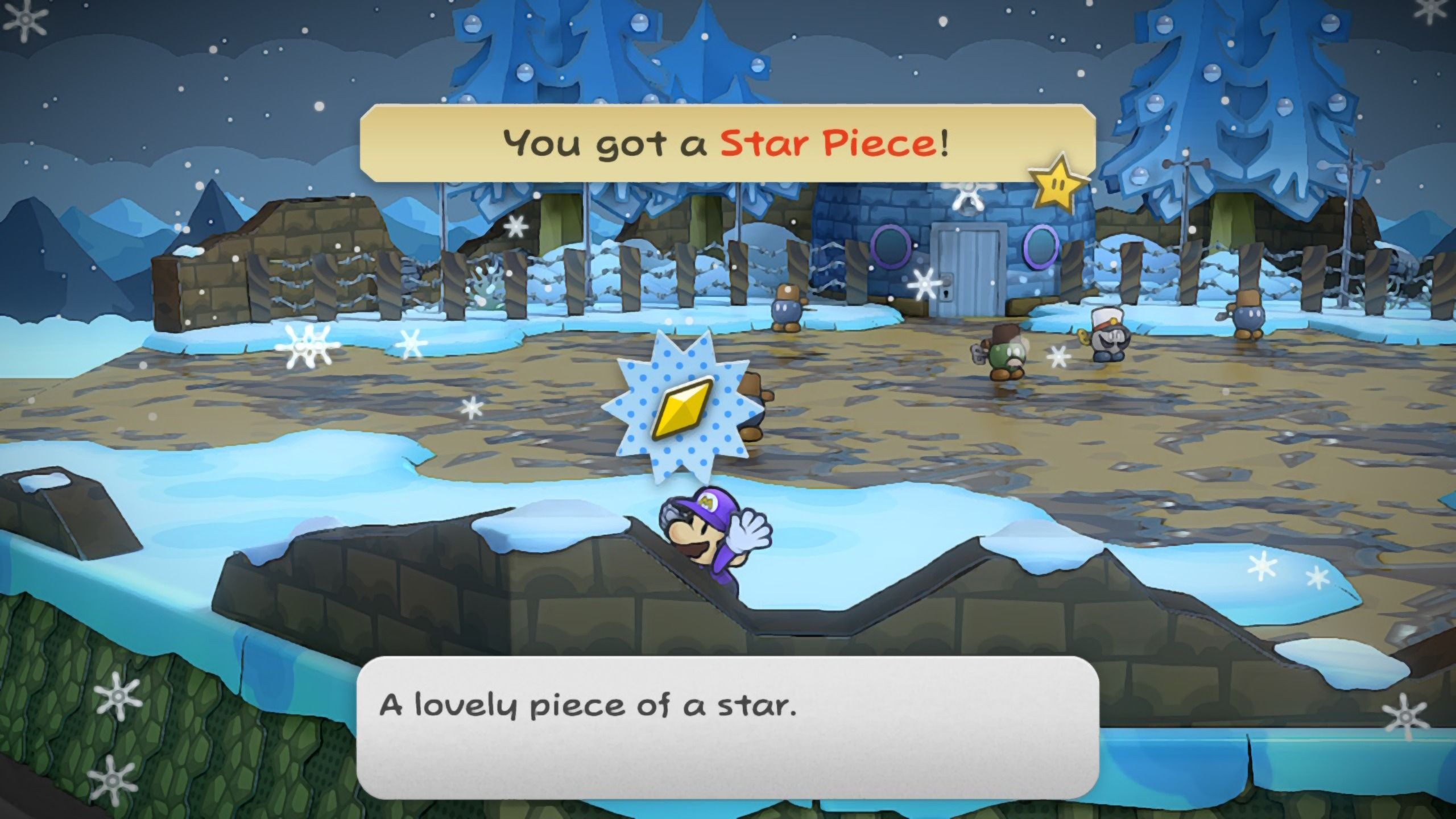 Image of a star piece found behind the wall in Fahr Outpost in Paper Mario TTYD