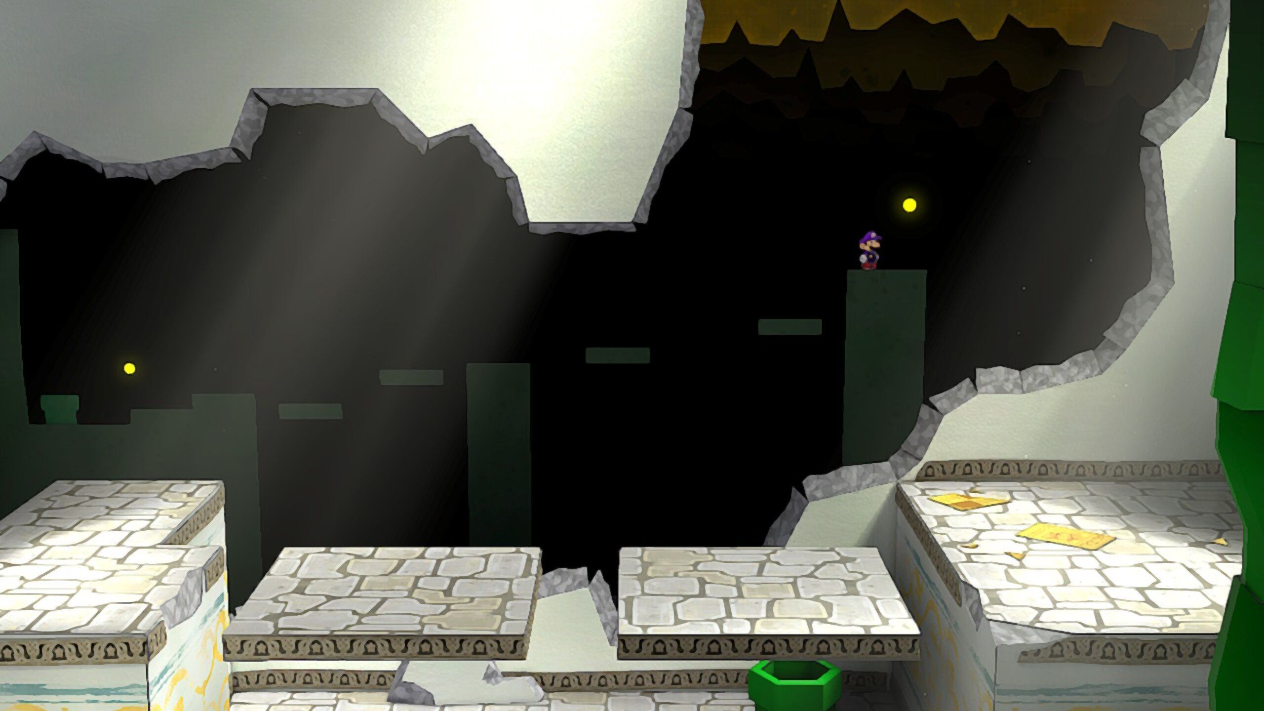 Image of the location of the star piece at the end of the hidden path in Paper Mario TTYD