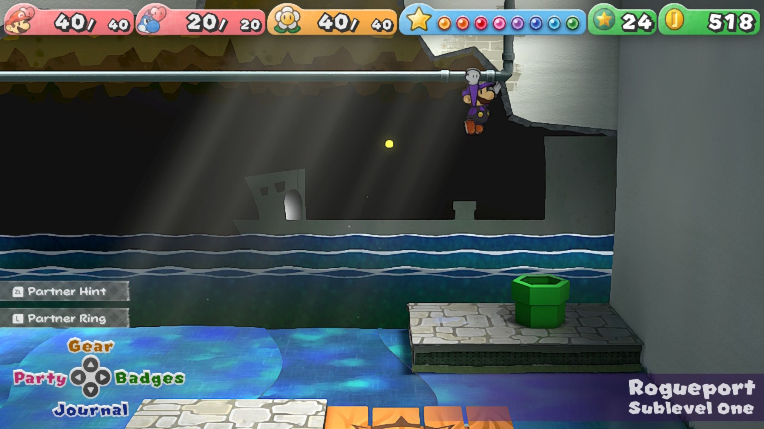 Image of the entrance to the hidden room in Paper Mario TTYD