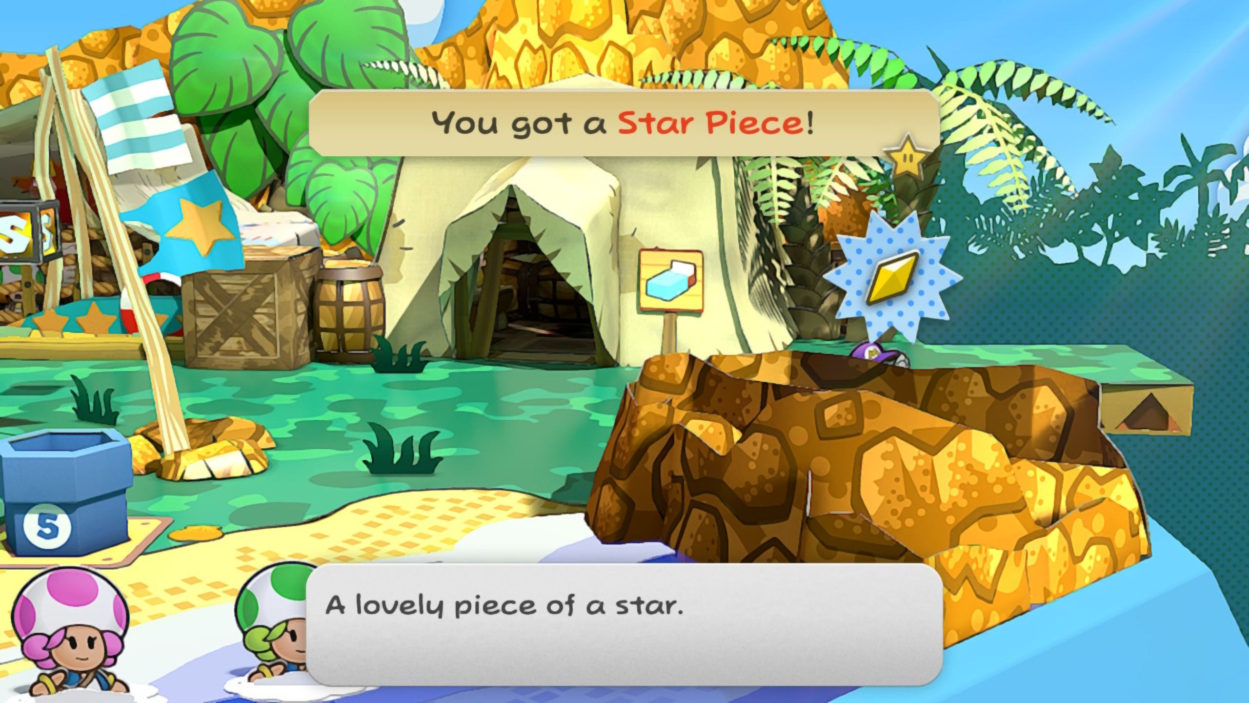 Image of a star piece near the inn in Paper Mario TTYD