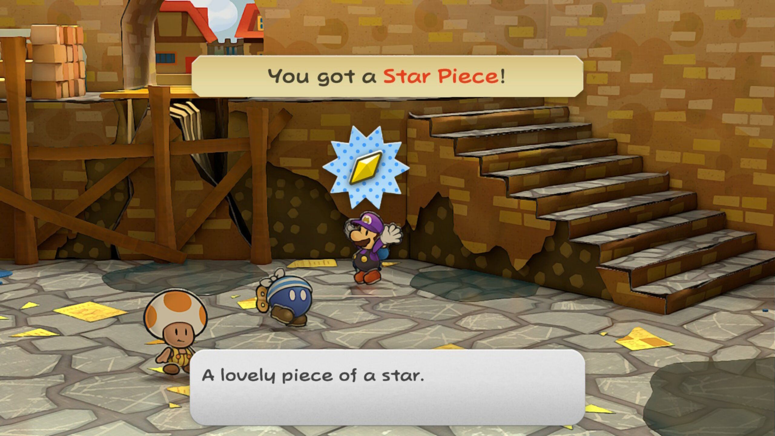 Image of star piece at the Rogueport docks in Paper Mario TTYD
