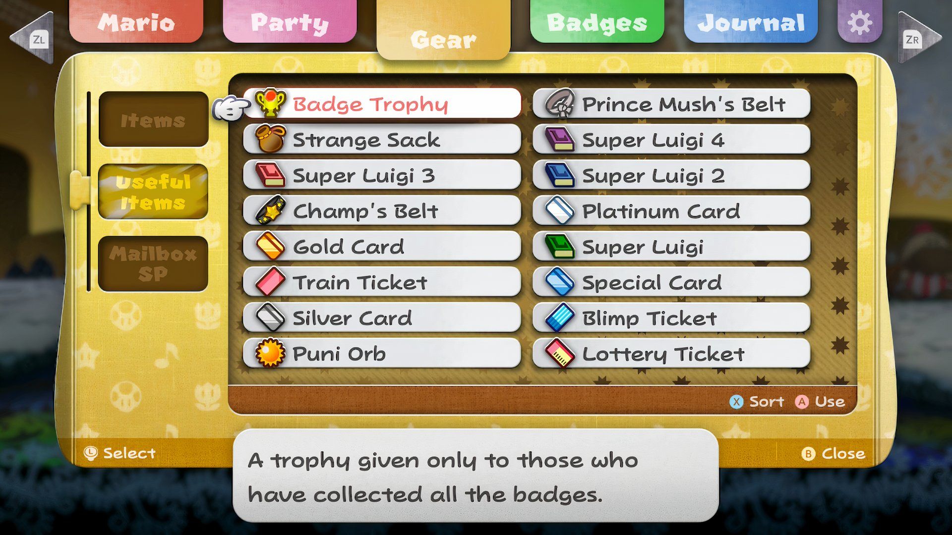 Paper Mario: The Thousand-Year Door - Badge Trophy