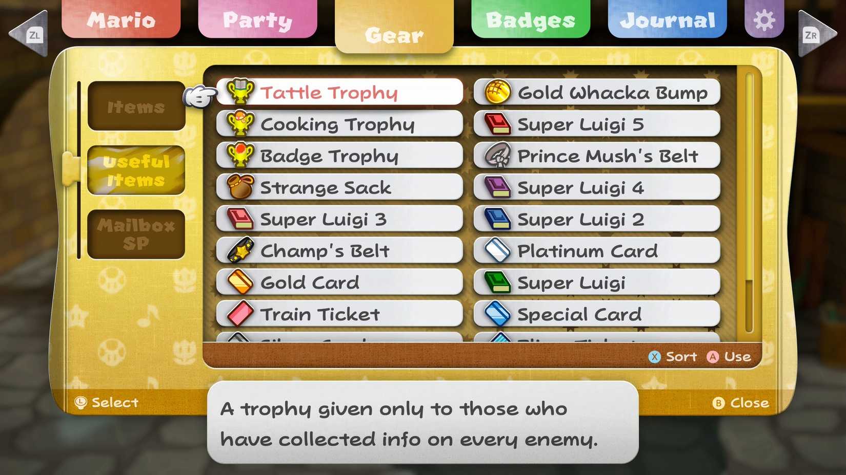 Paper Mario: The Thousand-Year Door - Tattle Trophy