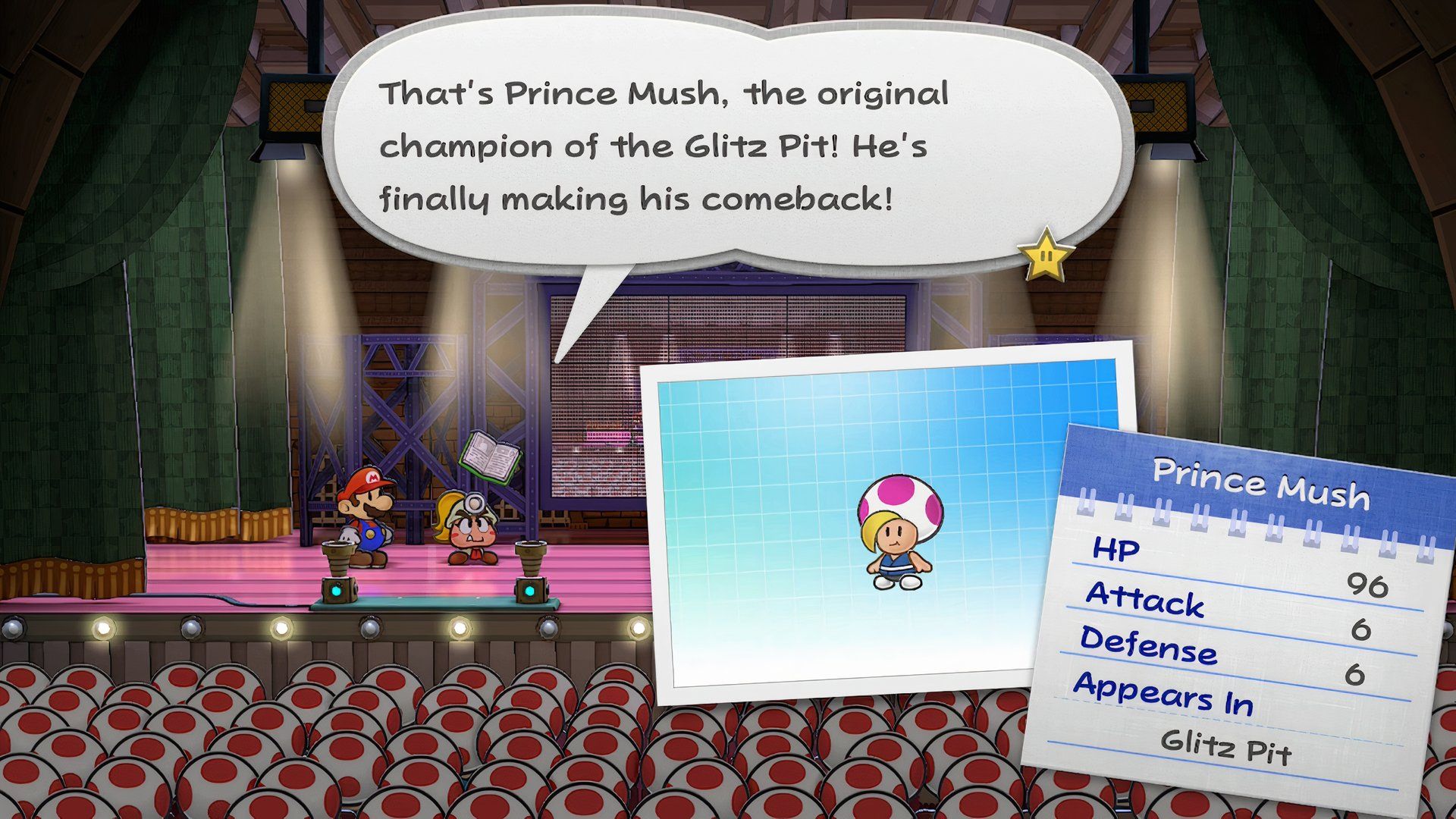 Paper Mario: The Thousand-Year Door - Tattle Log Prince Mush