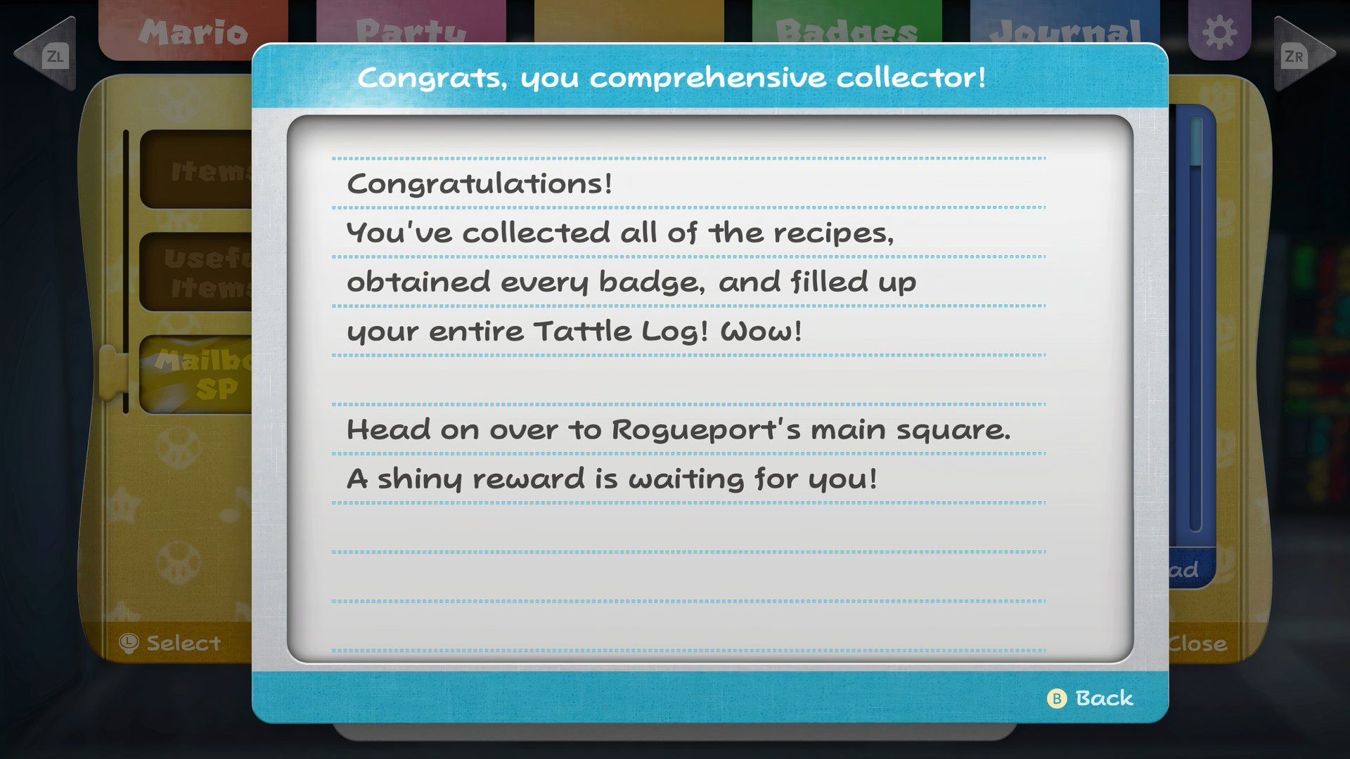 Paper Mario: The Thousand-Year Door - Gold Medal Badge, Comprehensive Collector Email