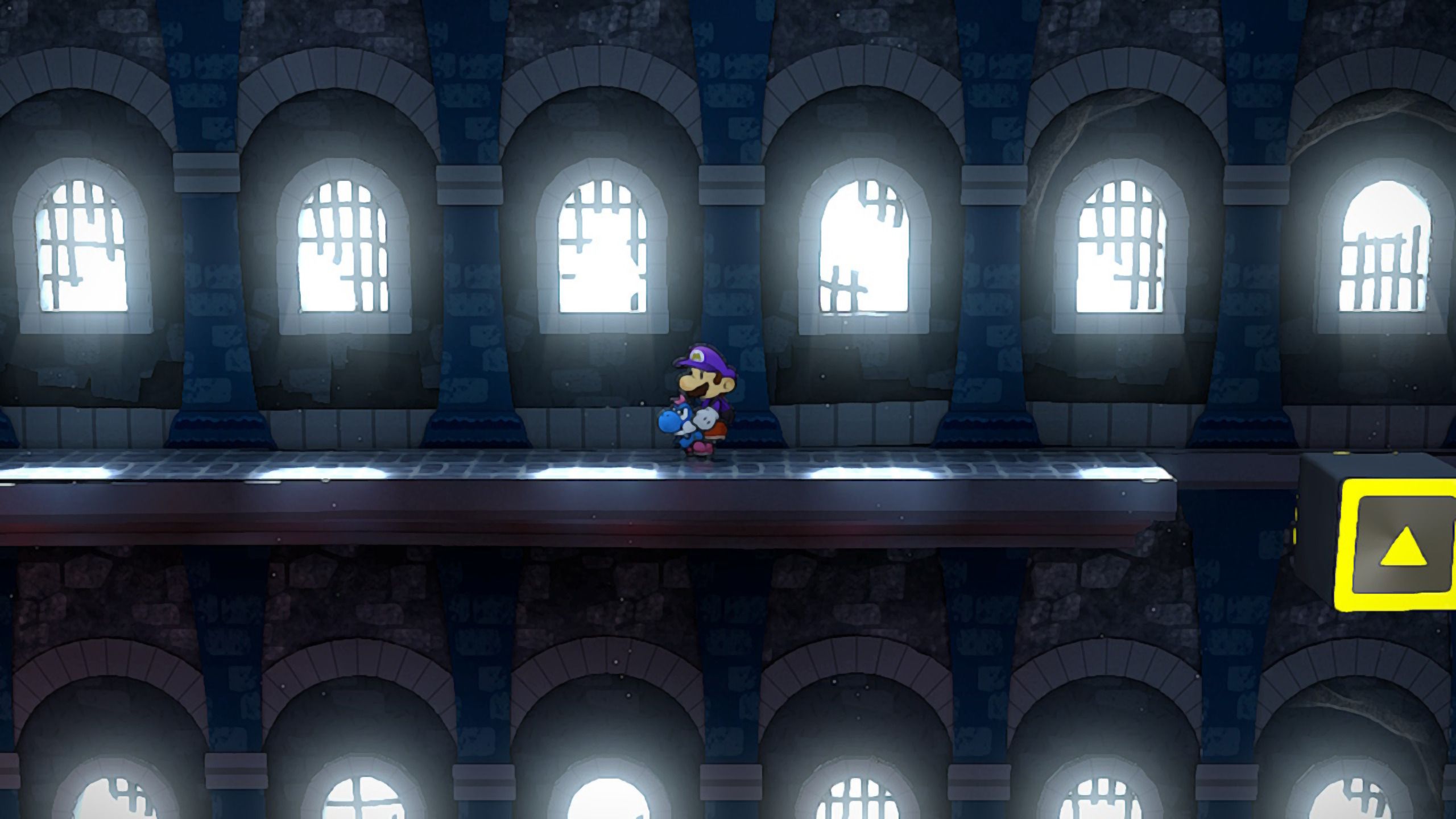 Image of a star piece on a ledge in Paper Mario TTYD