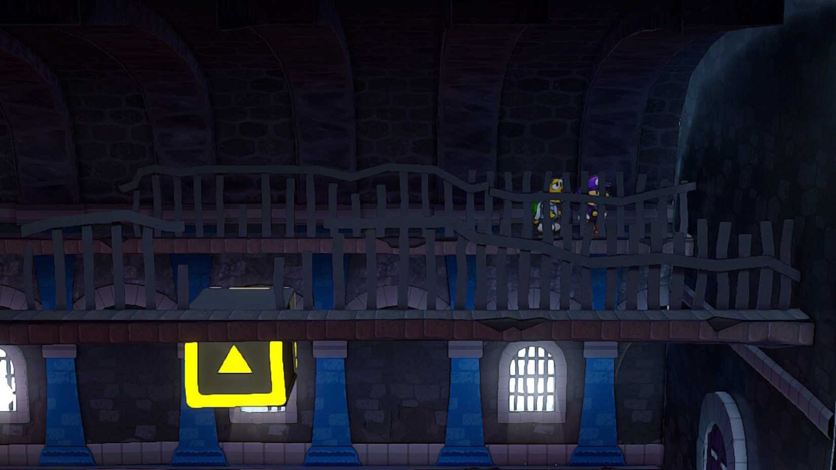 Image of a star piece on a metal ledge in Paper Mario TTYD