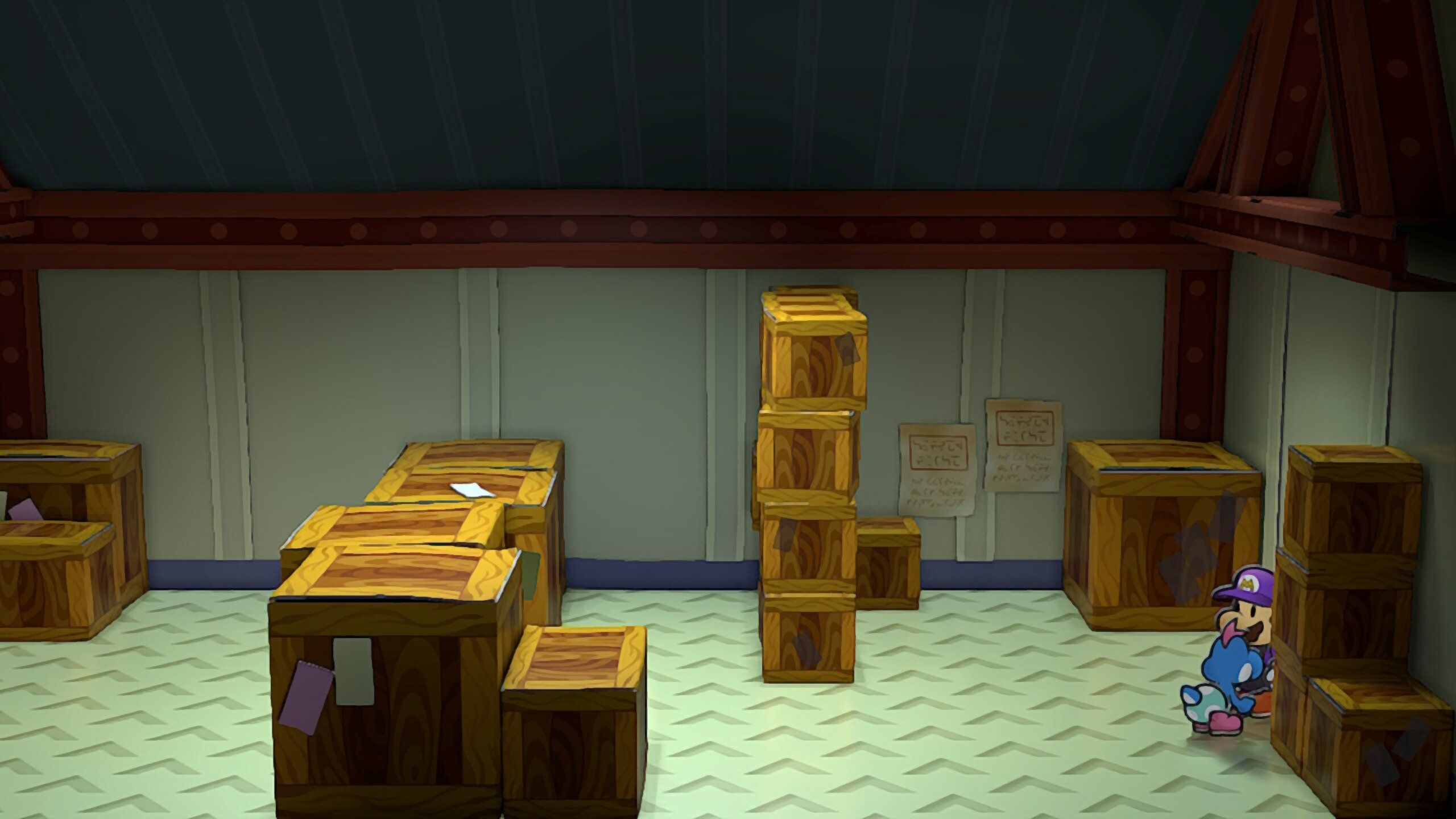 Image of a star piece on the second floor of the storage room in Paper Mario TTYD