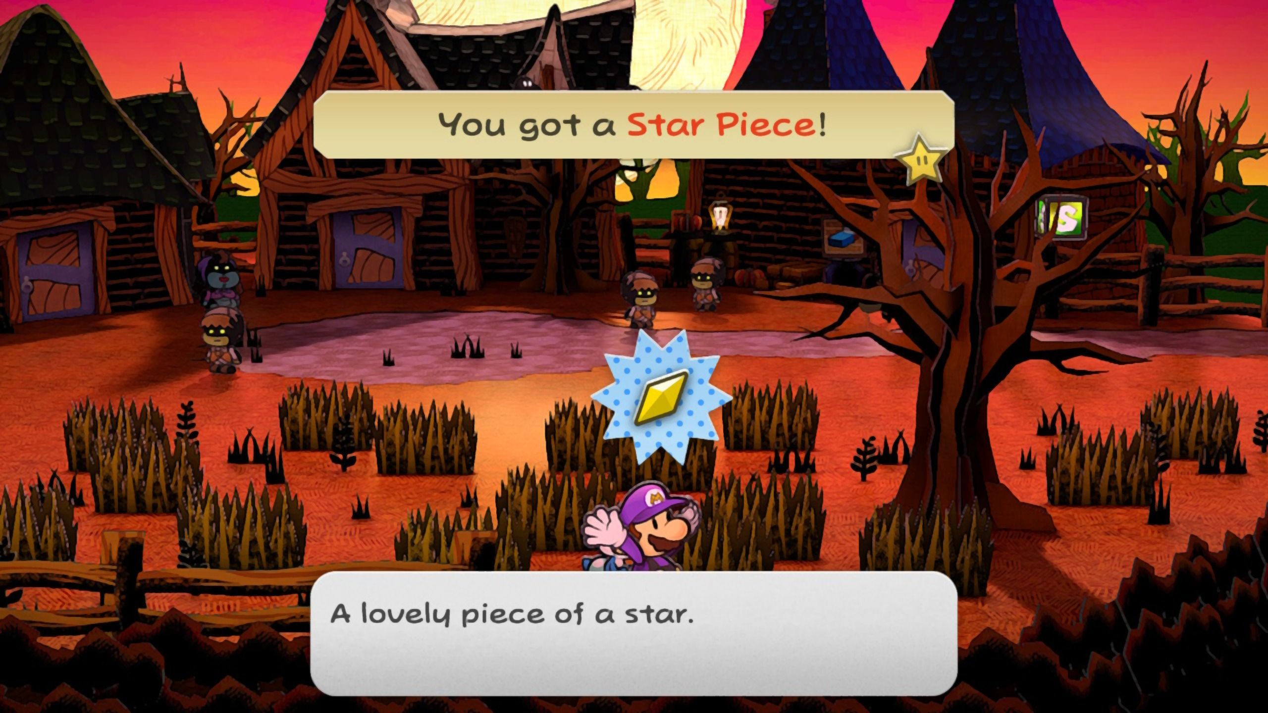 Image of a star piece in Twilight Town in Paper Mario TTYD