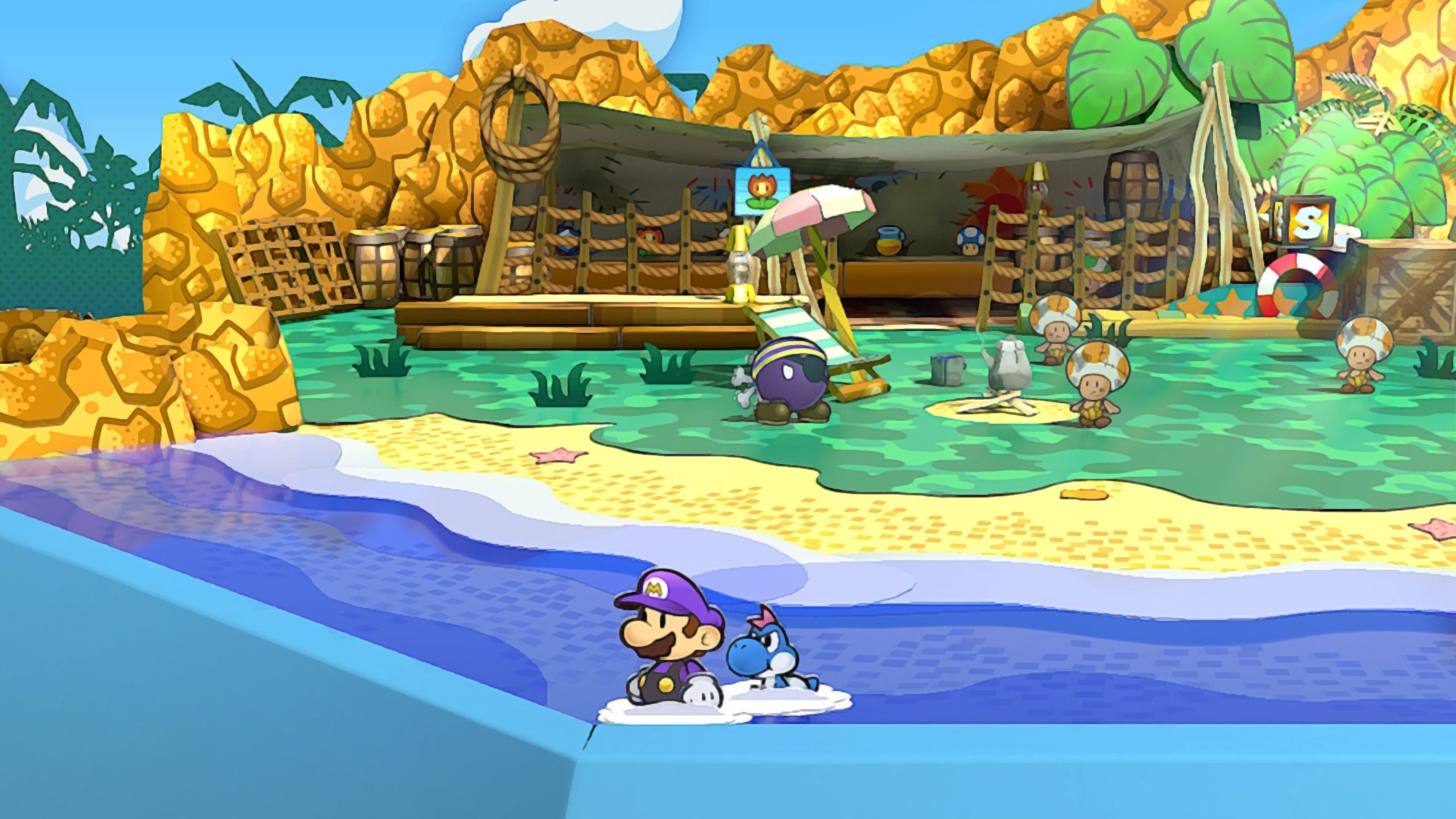 Image of a star piece location in the water in Paper Mario TTYD