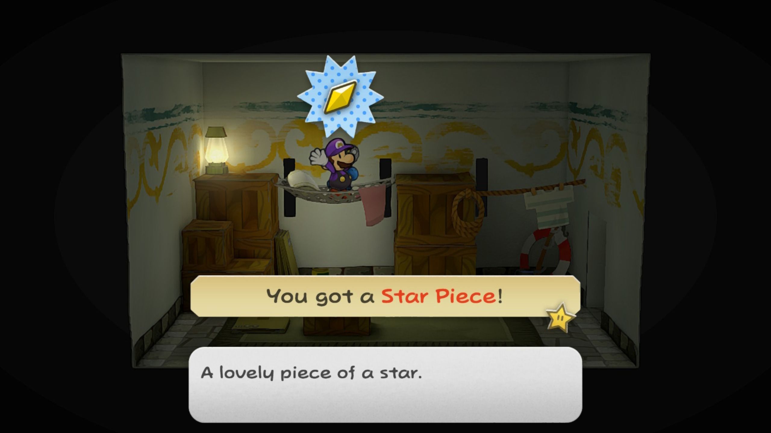 Image of a star piece in a hidden house in Rogueport Underground in Paper Mario TTYD