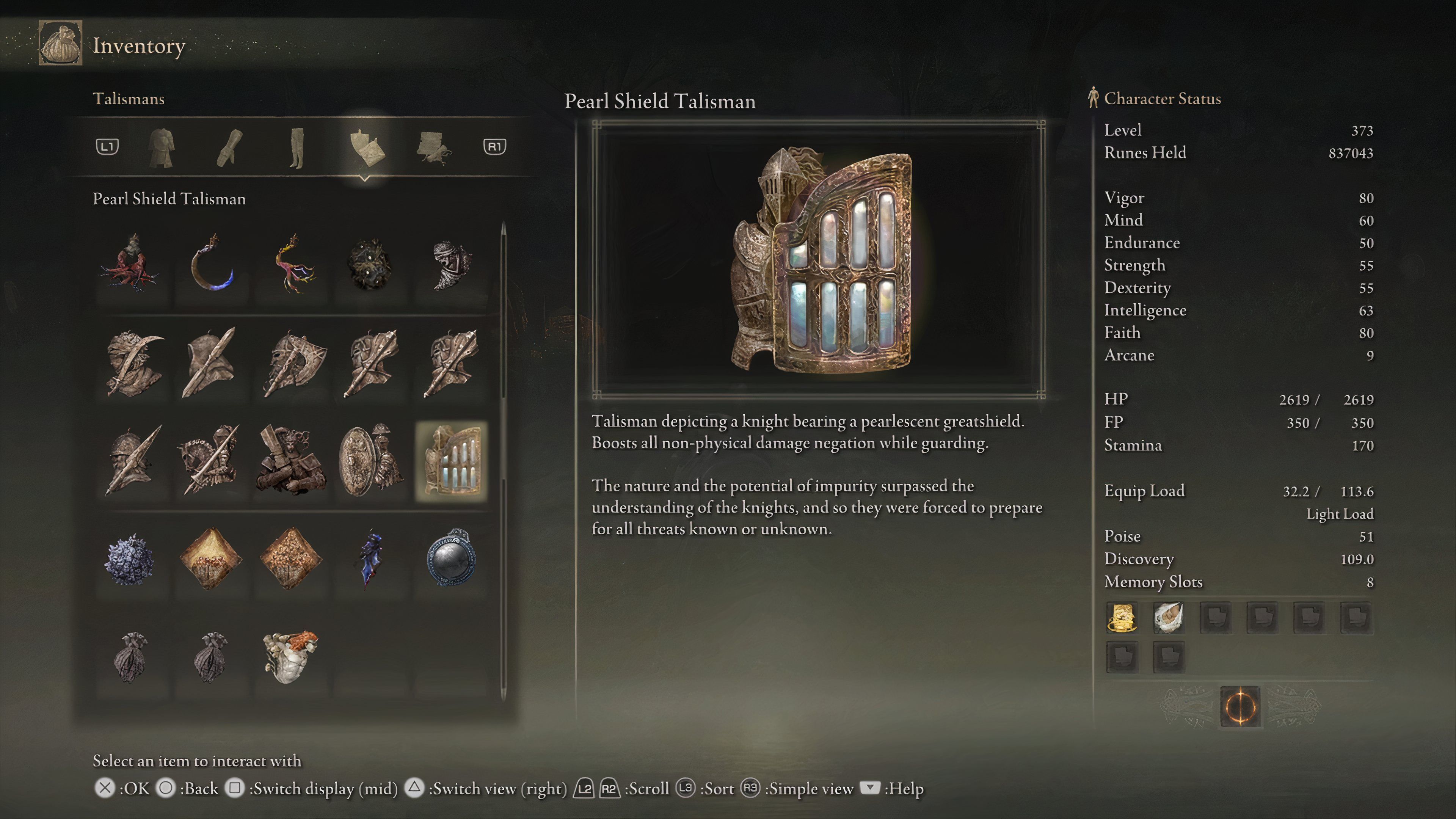 Pearl Shield Talisman Information in Shadow of the Erdtree