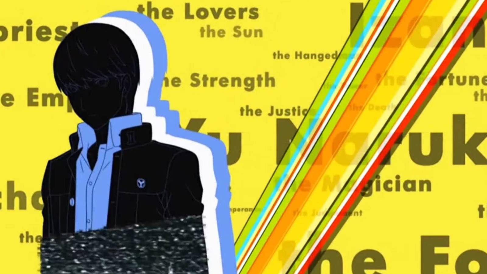 Yu Narukami's silhouette in the opening for Persona 4: The Animation