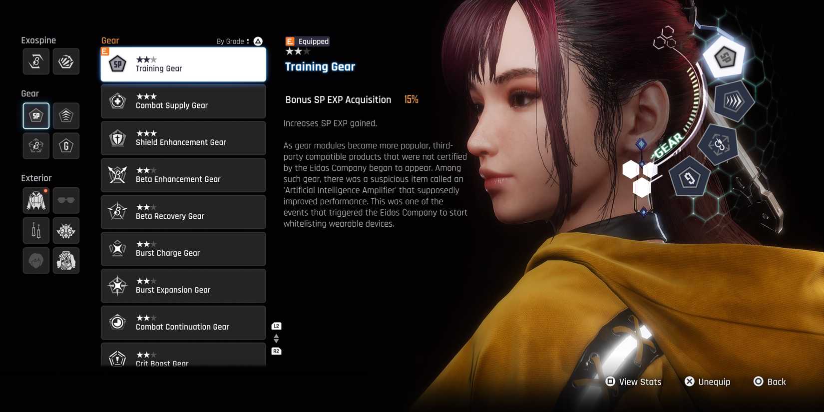 Stellar Blade Training Gear