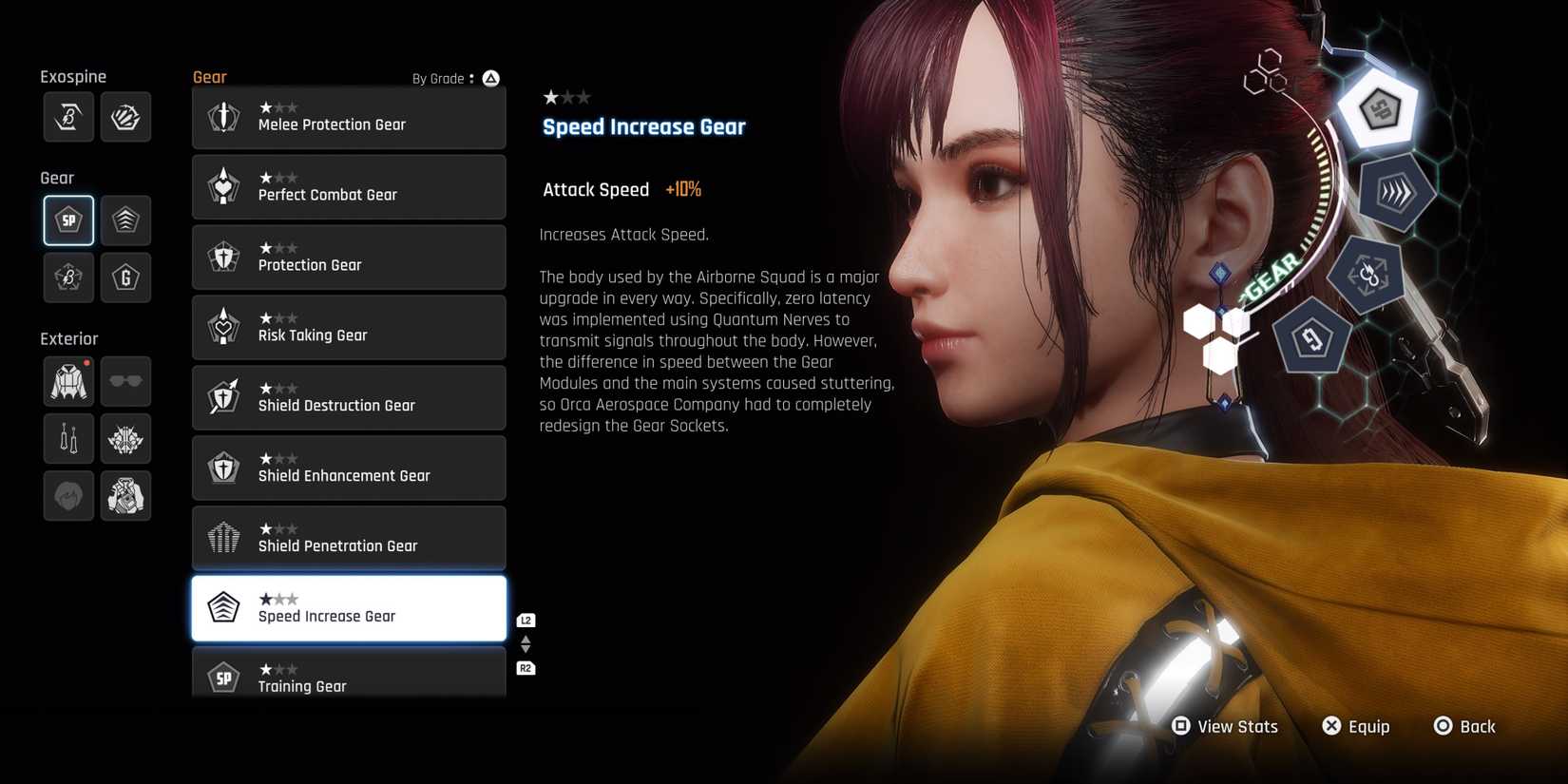 Stellar Blade Speed Increase Gear