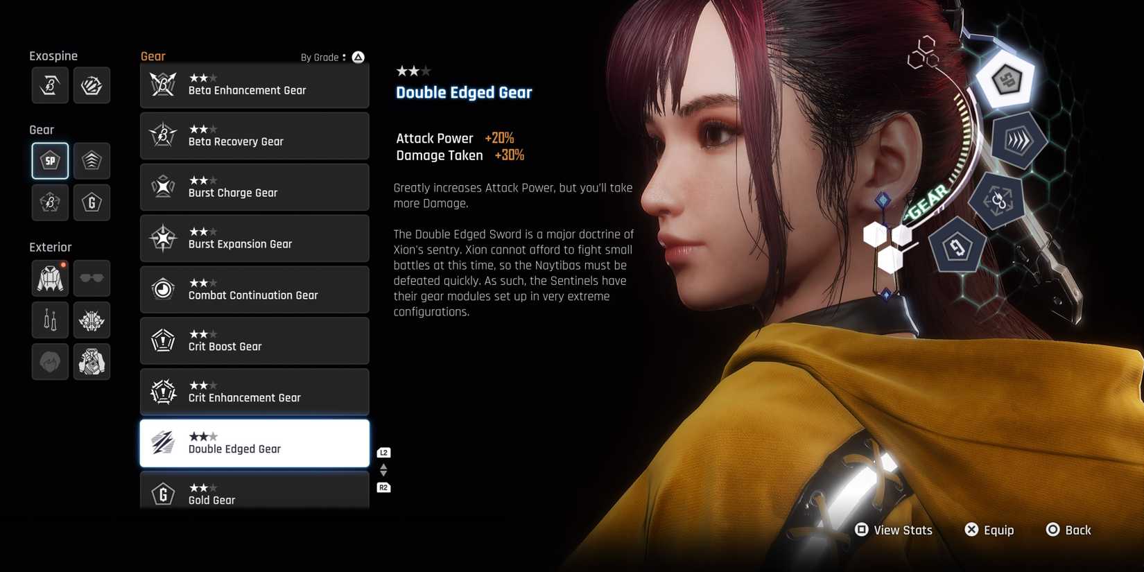 Stellar Blade Double Edged Gear